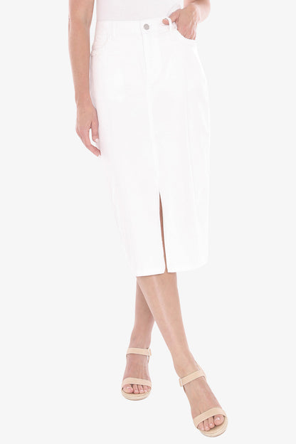 Womens Plait Pocket Skirt White 596j6131a