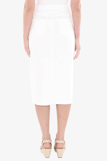 Womens Plait Pocket Skirt White 596j6131a