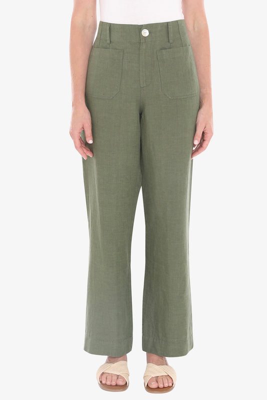 Womens Patch Pocket Pant Green 596j7070a