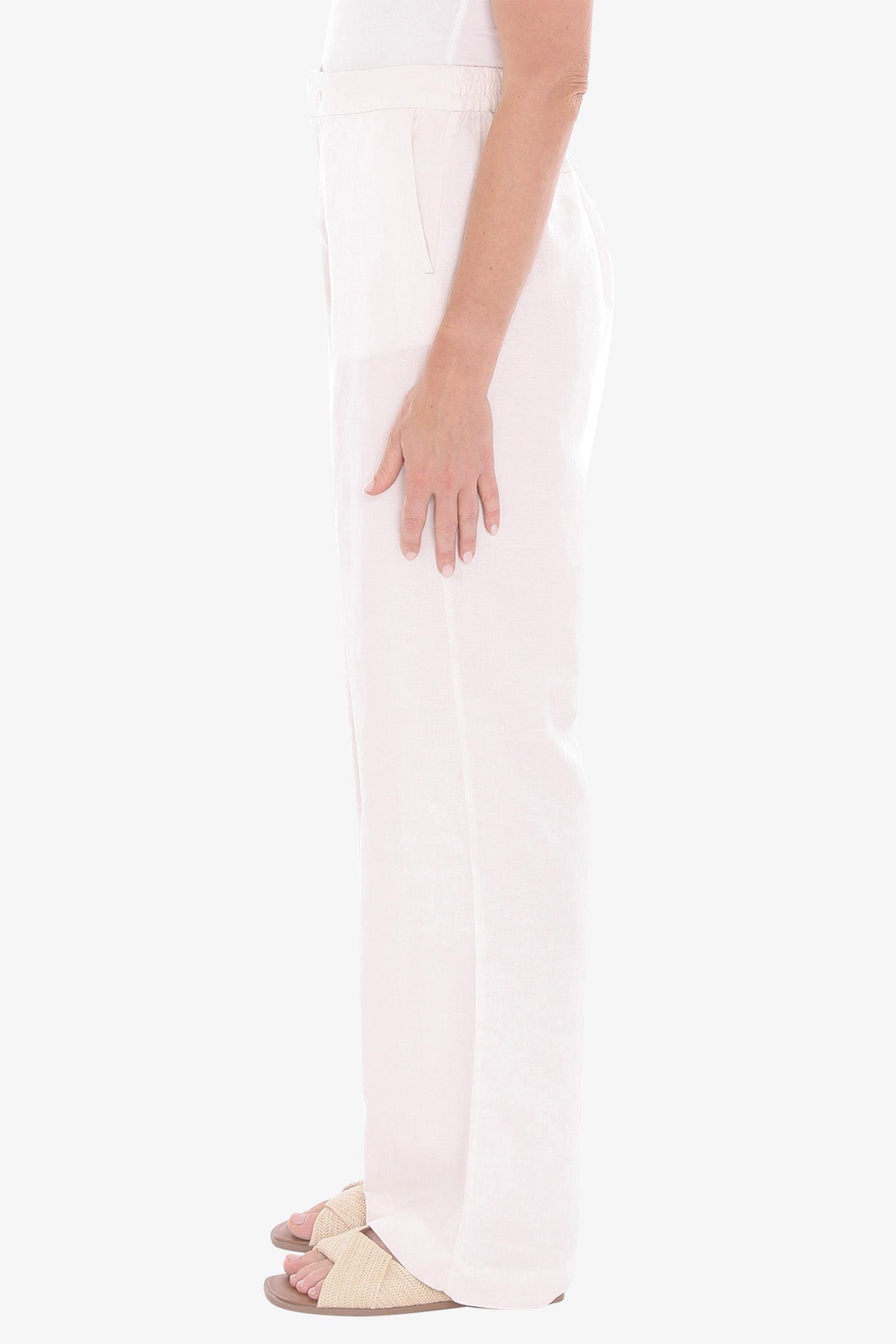 Womens Fly Front Pant White 596j7094a