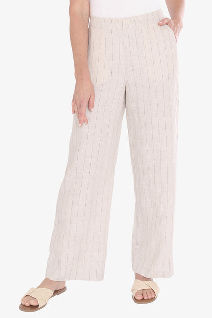 Womens Pinstripe Pant Natural 596j7120a