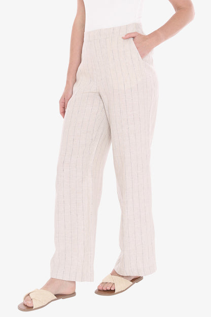 Womens Pinstripe Pant Natural 596j7120a