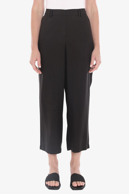 Womens Flat Front Pant Black 596j7143a