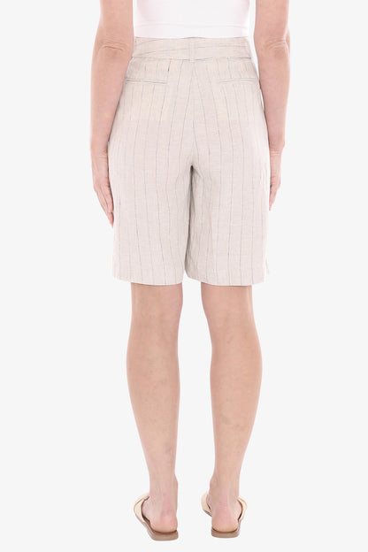 Womens Pinstripe Short Natural 596j8119a