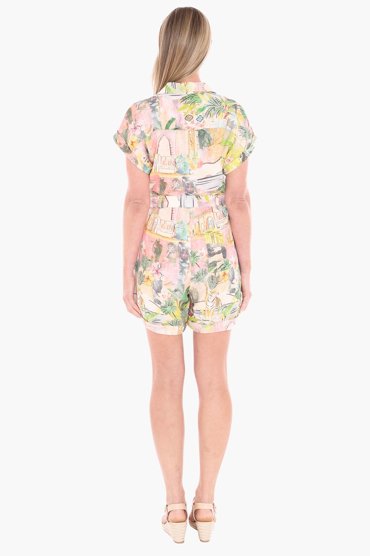 Womens Tiger Island Playsuit Multicolor 596j8184a