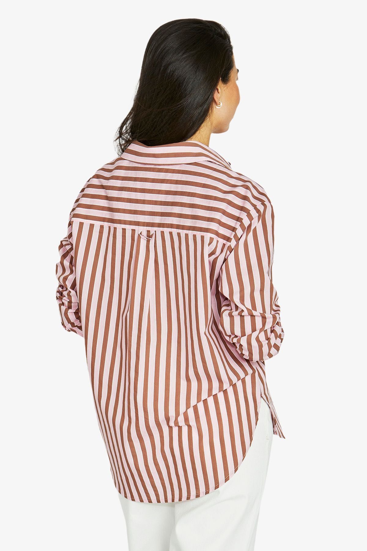 Womens Ribbon Stripe Shirt Multicolor 606j3051a