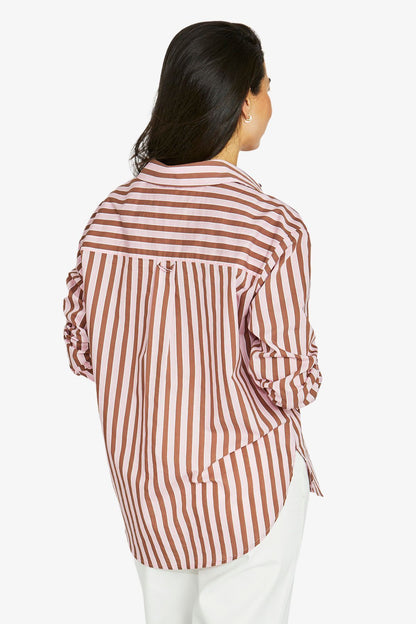 Womens Ribbon Stripe Shirt Multicolor 606j3051a