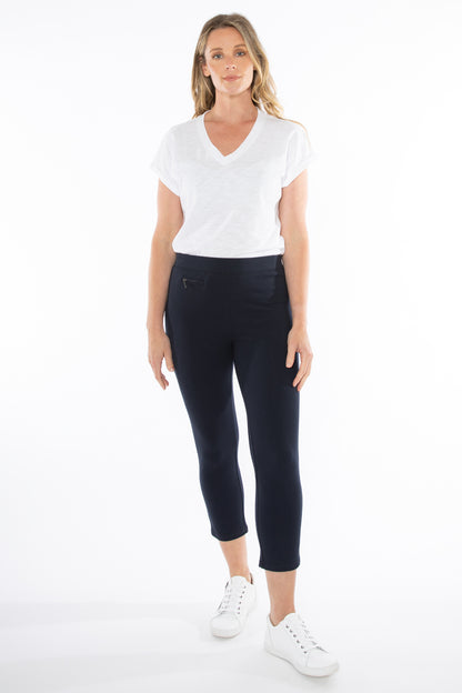 7/8 Length Track Pant Navy