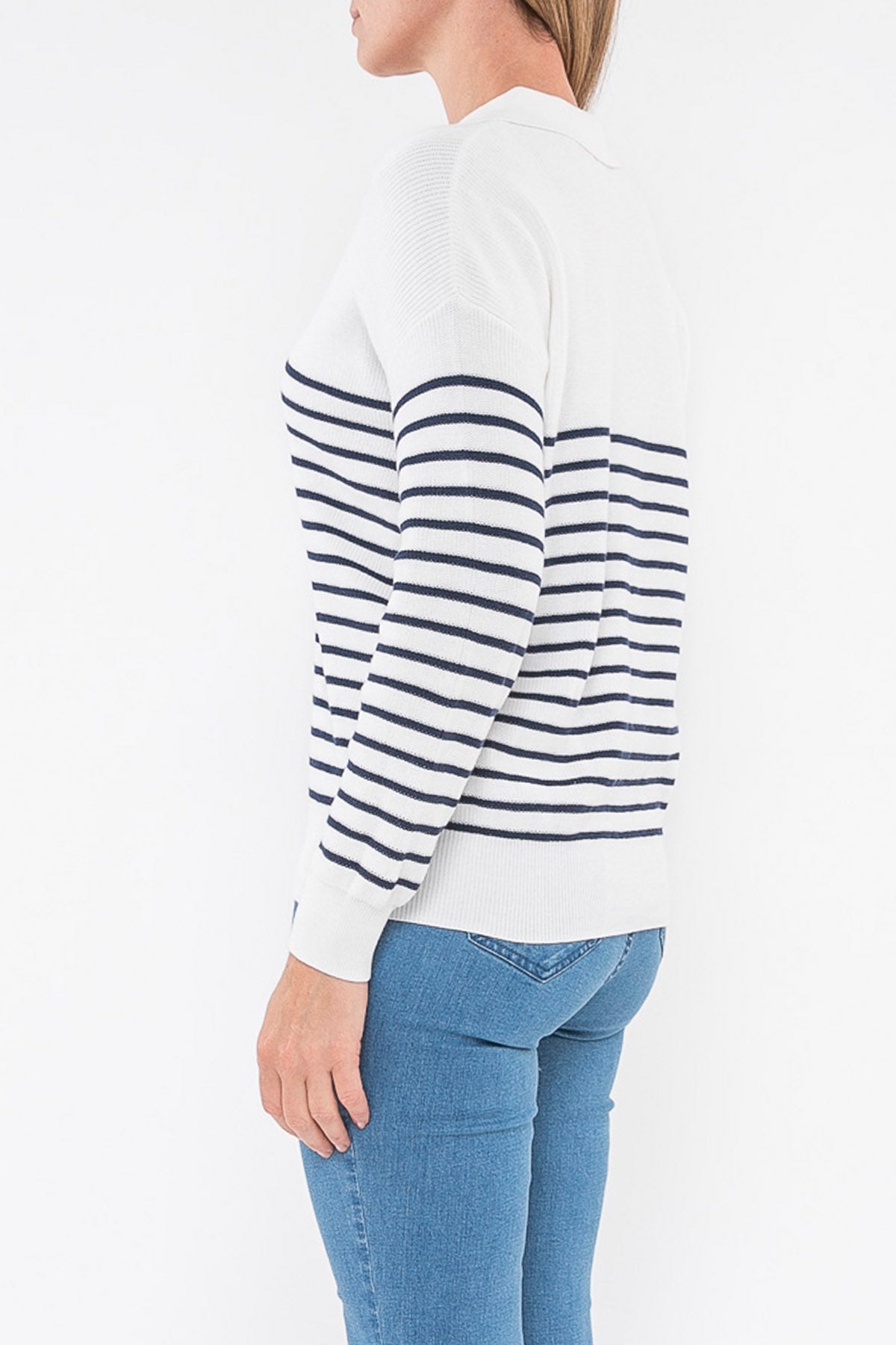 Collared Stripe Pullover