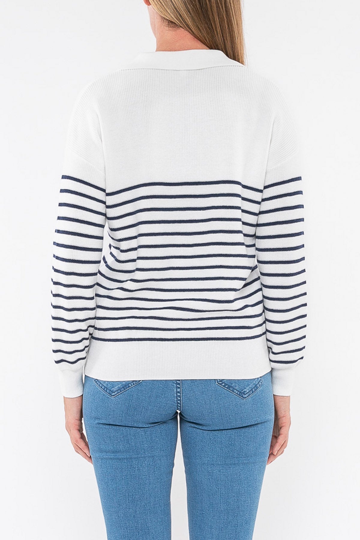 Collared Stripe Pullover