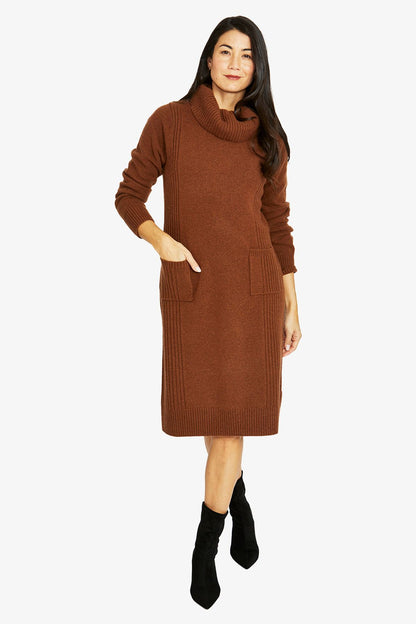 Womens 2 Pocket Dress Brown 60615078a
