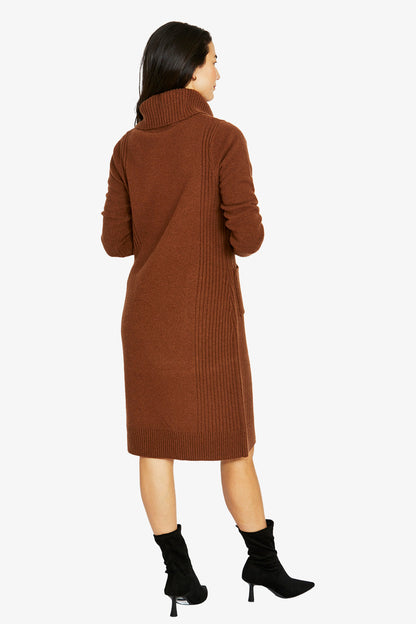 Womens 2 Pocket Dress Brown 60615078a