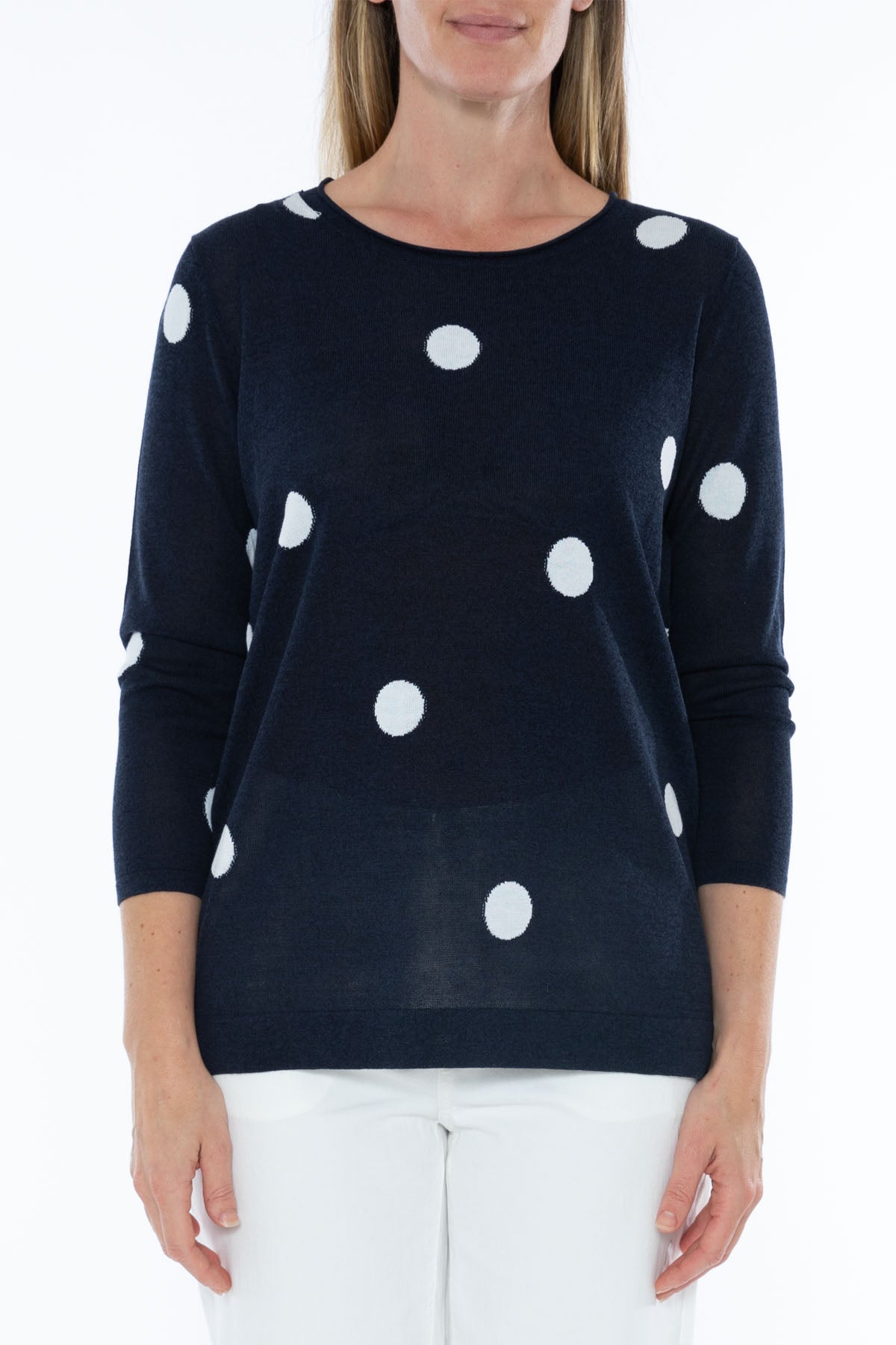 3/4 Sleeve Large Spot Pullover