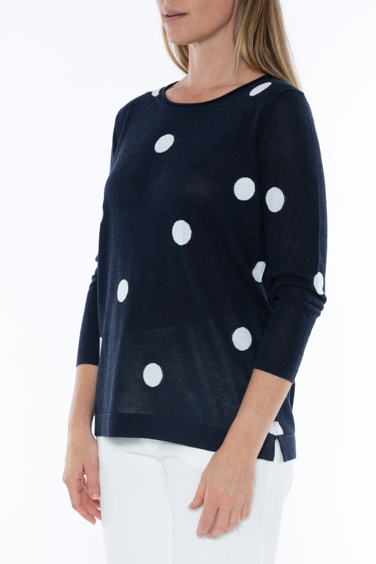 3/4 Sleeve Large Spot Pullover