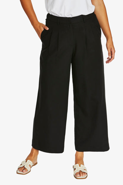 Womens 78 Pleat Front Pant Black 616j7012a