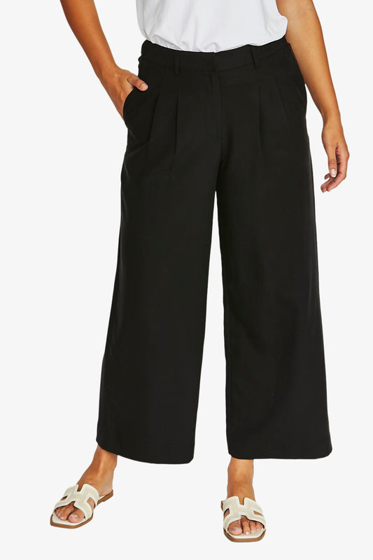 Womens 78 Pleat Front Pant Black 616j7012a