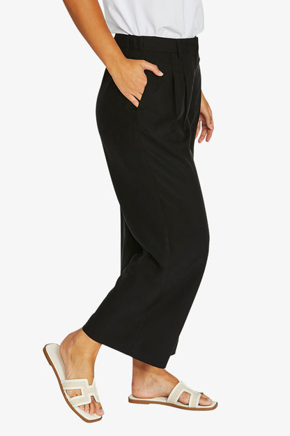 Womens 78 Pleat Front Pant Black 616j7012a