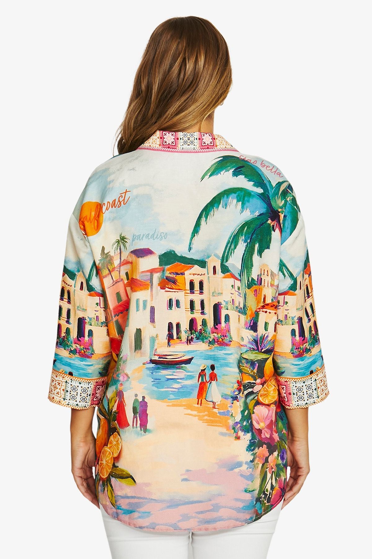 Womens Amalfi Coast Tunic Shirt Multicolor 616j3080a