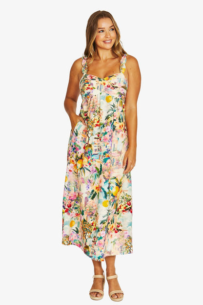 Womens Amalfi Coast Wave Dress Multicolor 616j5077a