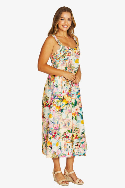 Womens Amalfi Coast Wave Dress Multicolor 616j5077a