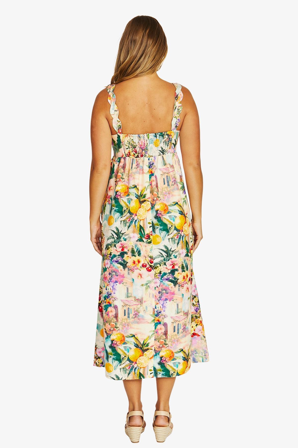 Womens Amalfi Coast Wave Dress Multicolor 616j5077a
