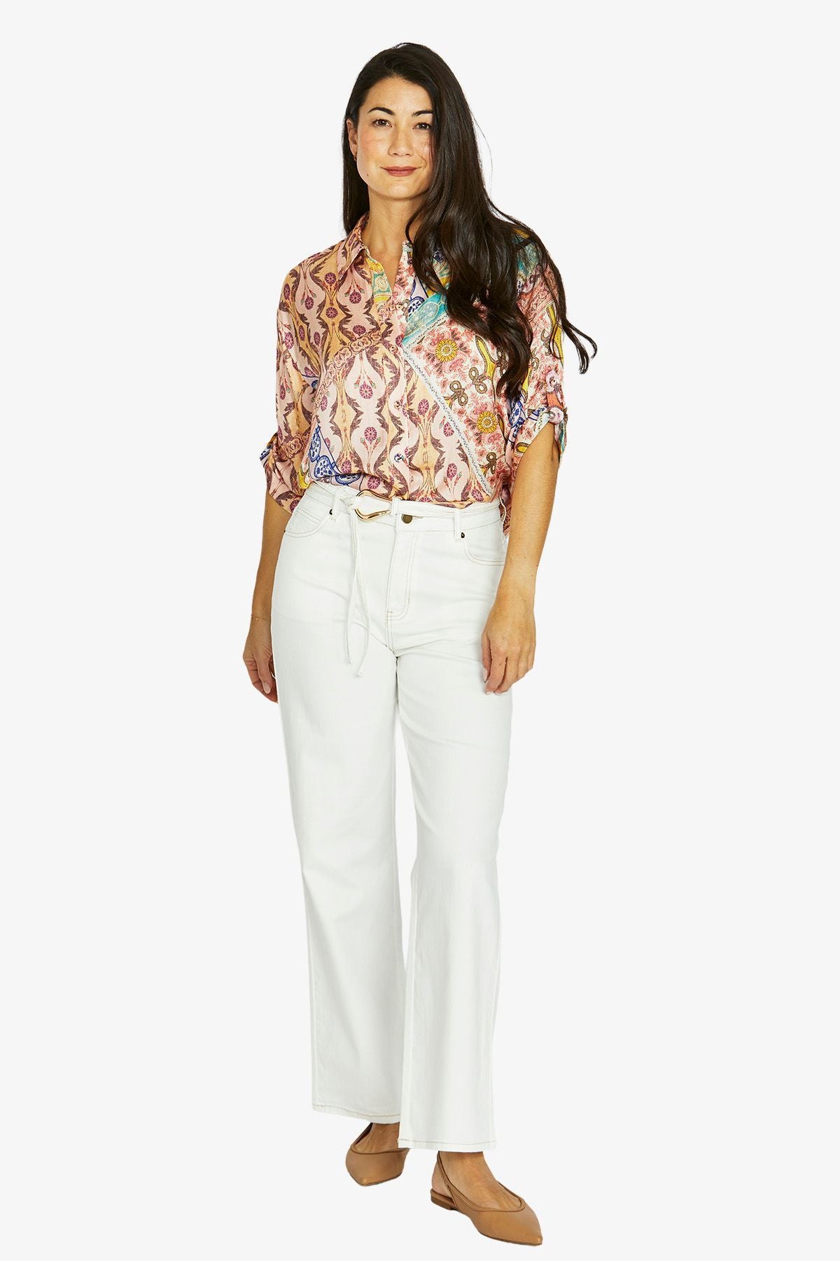 Womens Antique Tile Shirt Multicolor 606j3092a