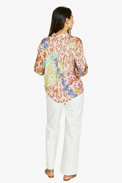 Womens Antique Tile Shirt Multicolor 606j3092a