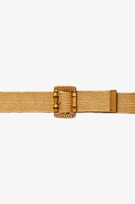 Womens Bamboo Buckle Belt Natural 616j9185a