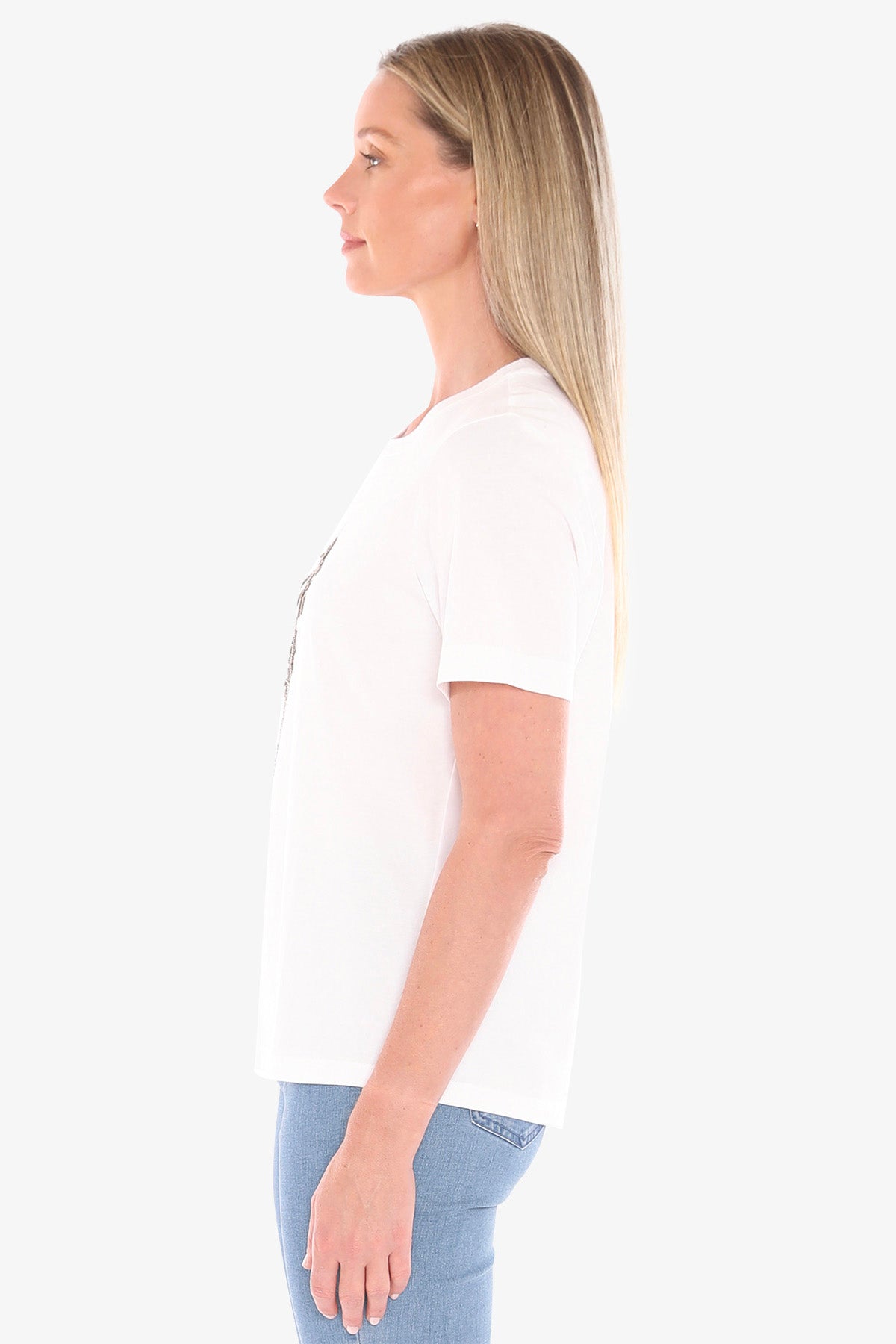 Womens Beaded Palm Tee Green 59612015a