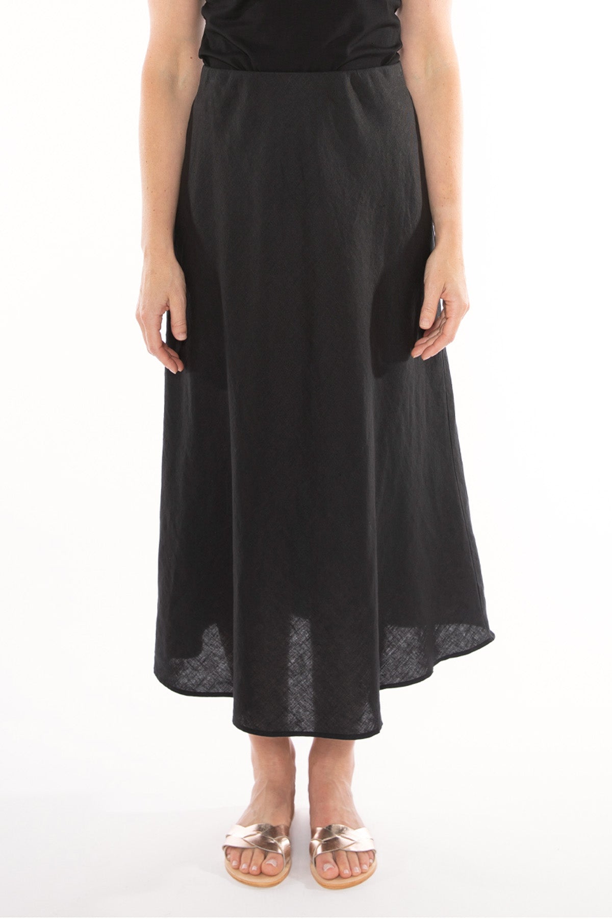 Women's Bias Cut Skirt in Black