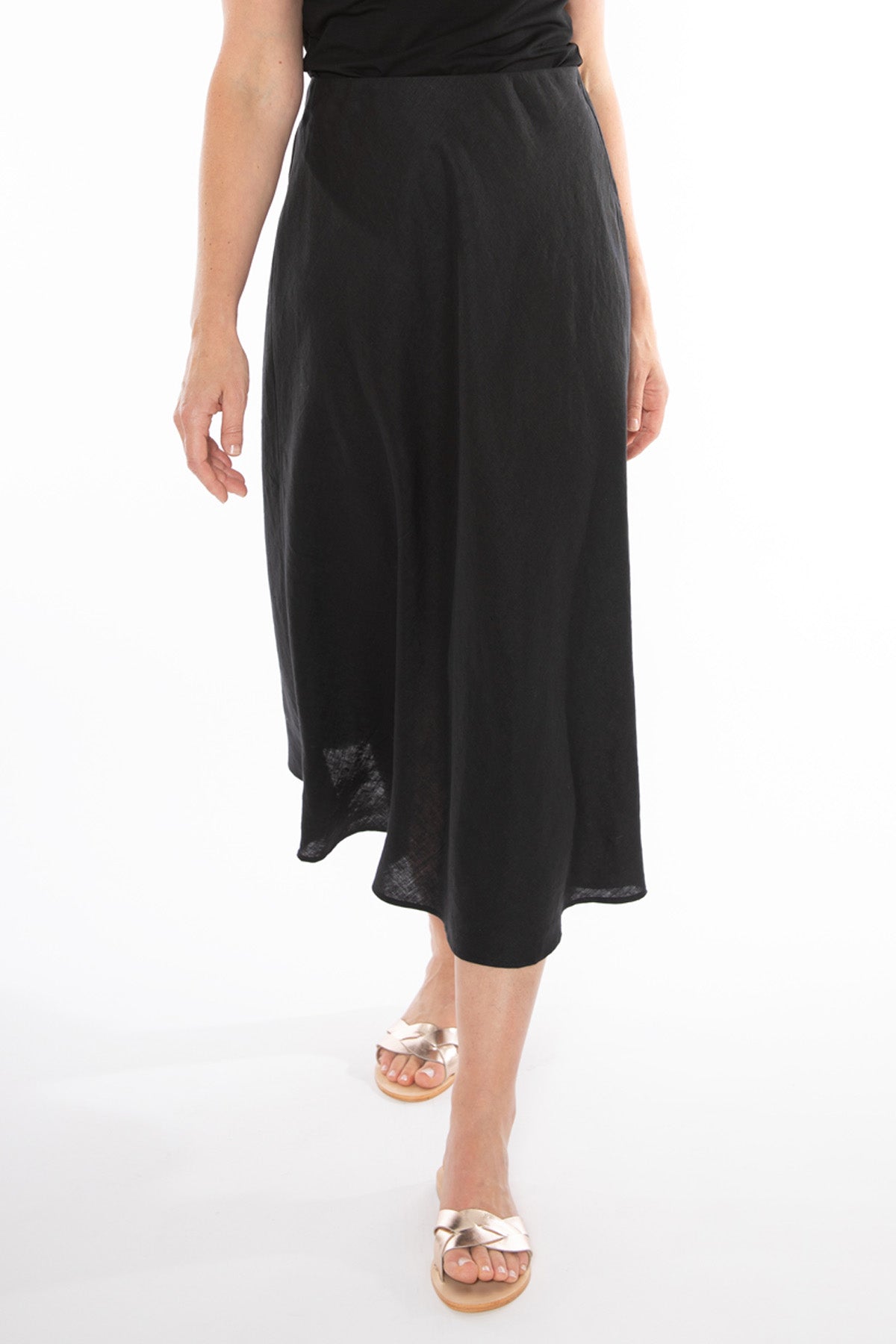 Women's Bias Cut Skirt in Black