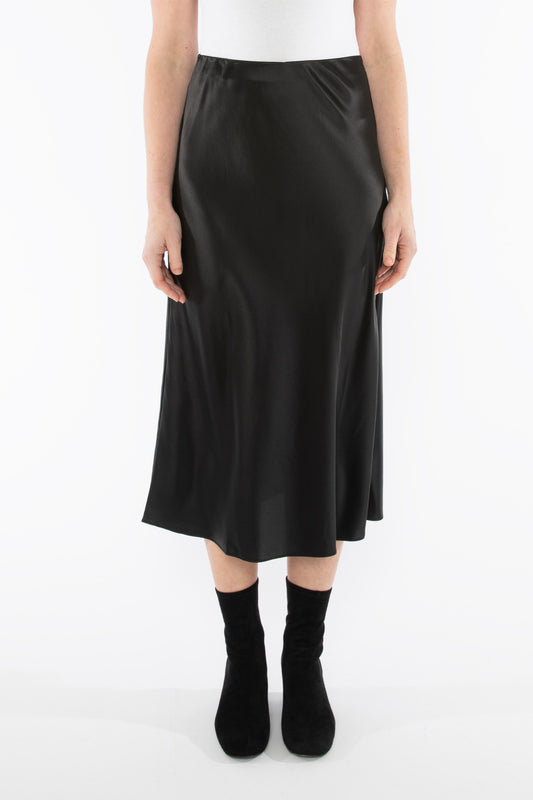 Women's Bias Satin Skirt
