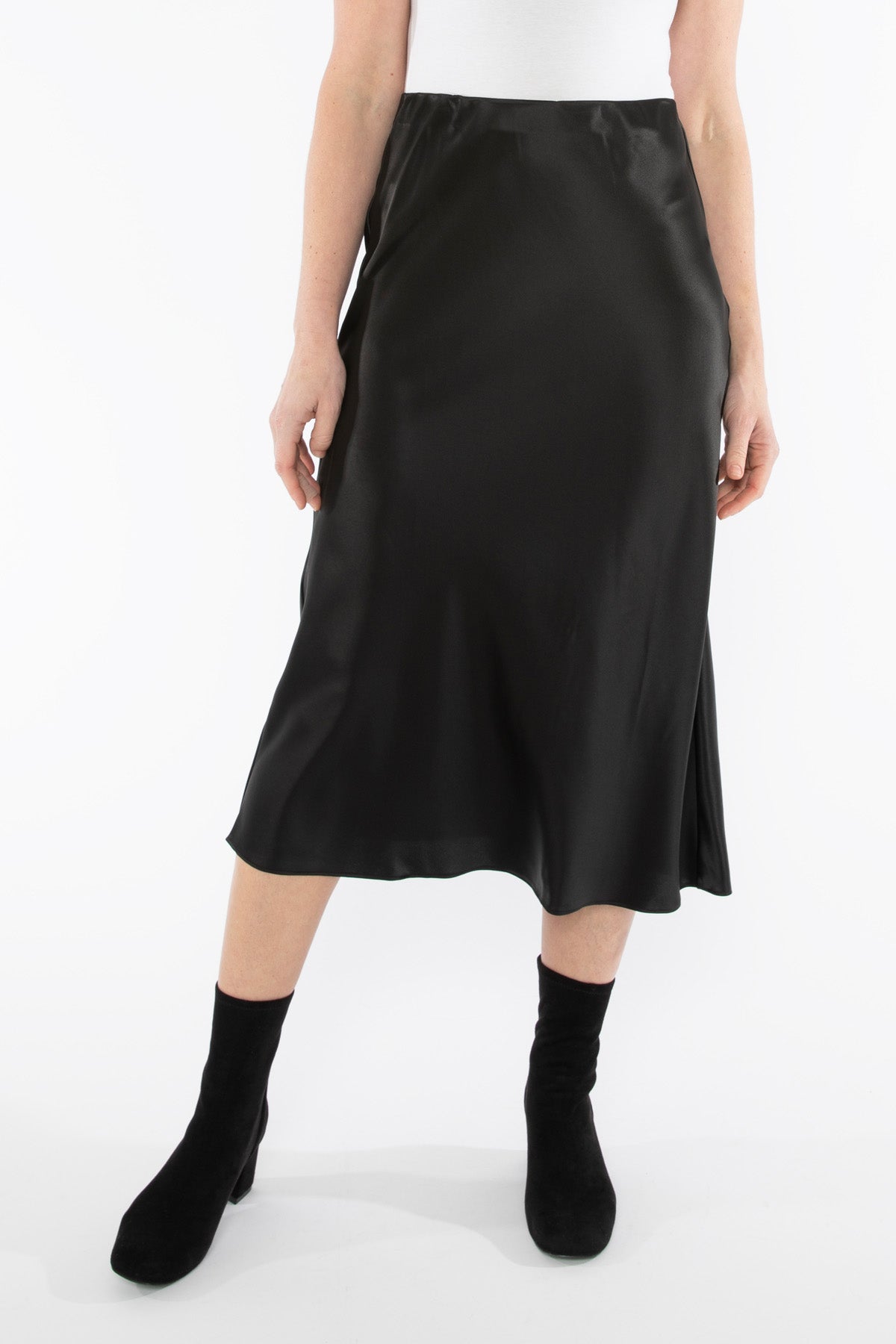 Women's Bias Satin Skirt