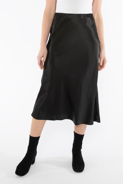 Women's Bias Satin Skirt