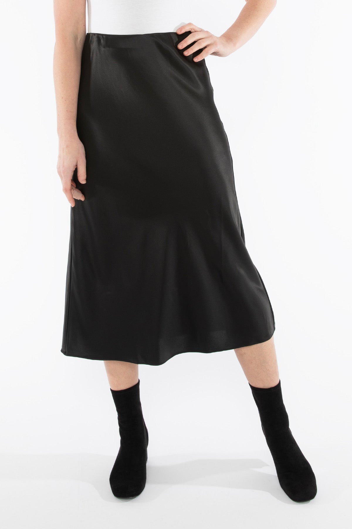 Women's Bias Satin Skirt