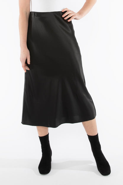 Women's Bias Satin Skirt