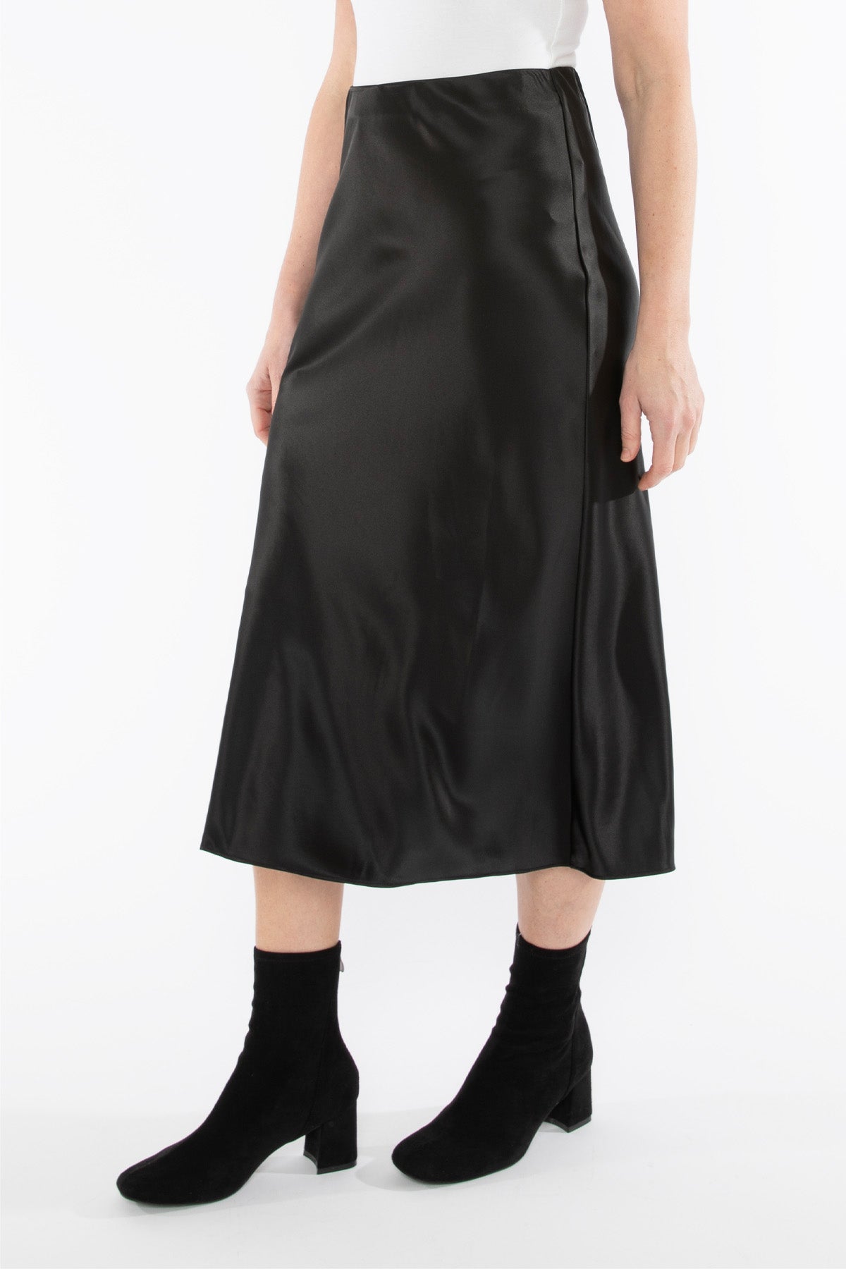 Women's Bias Satin Skirt