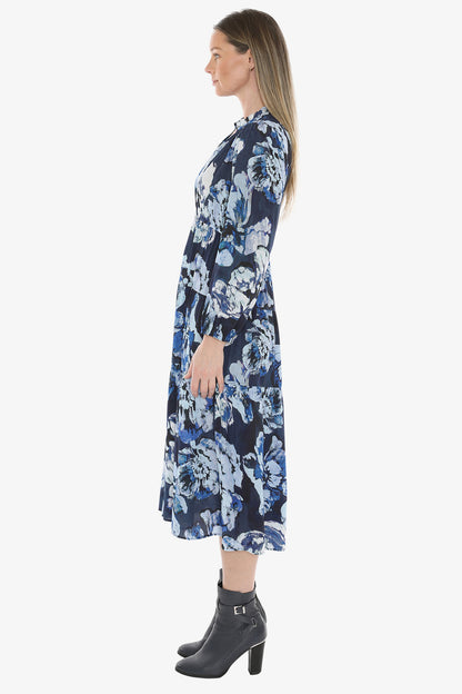 Blue Bloom Dress in Multi