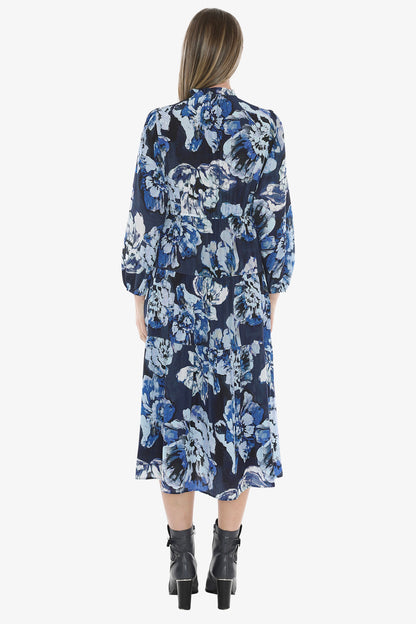 Blue Bloom Dress in Multi