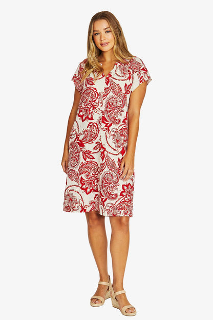 Womens Bohemia Shirred Dress Multicolor 616j5063a