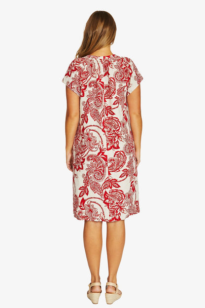 Womens Bohemia Shirred Dress Multicolor 616j5063a