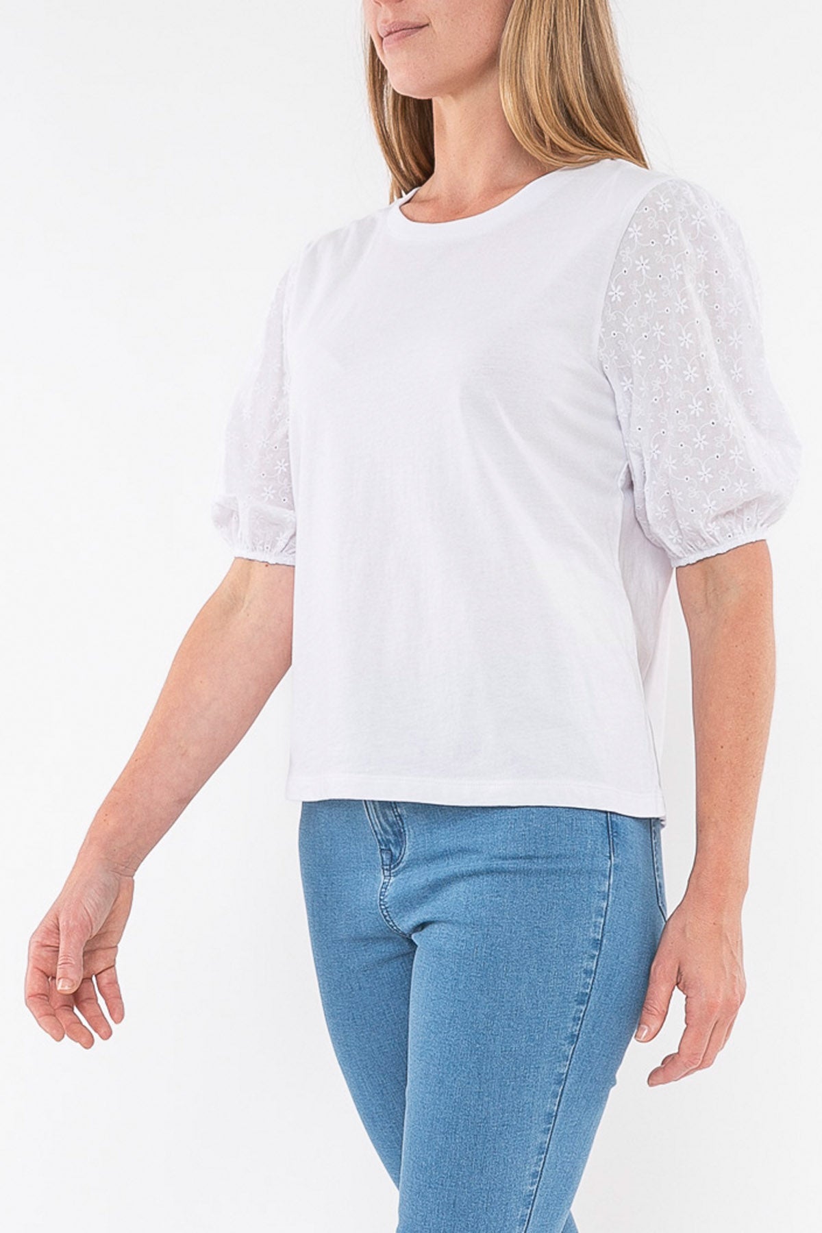 Broderie Short Sleeve Tee