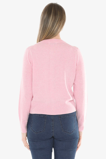 Button Through Cardi in Sherbert Marle