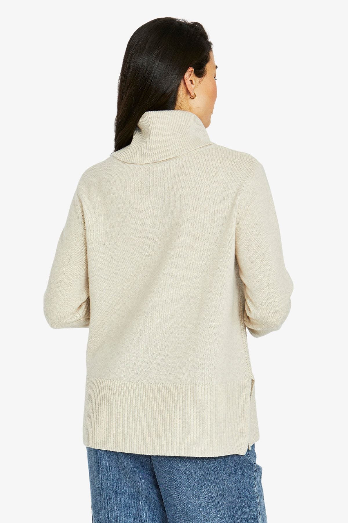 Womens Cable Front Pullover Natural 60611044a