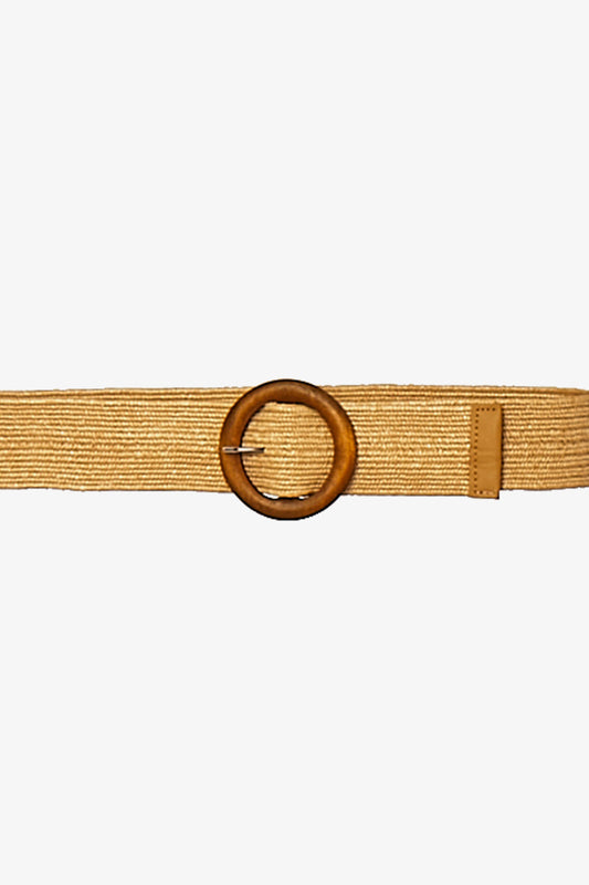 Womens Circle Buckle Belt Natural 616j9183a