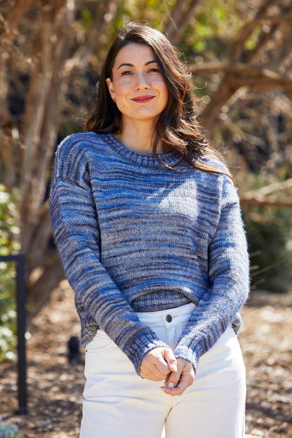 Womens Colour Mix Pullover Blue 60611051a