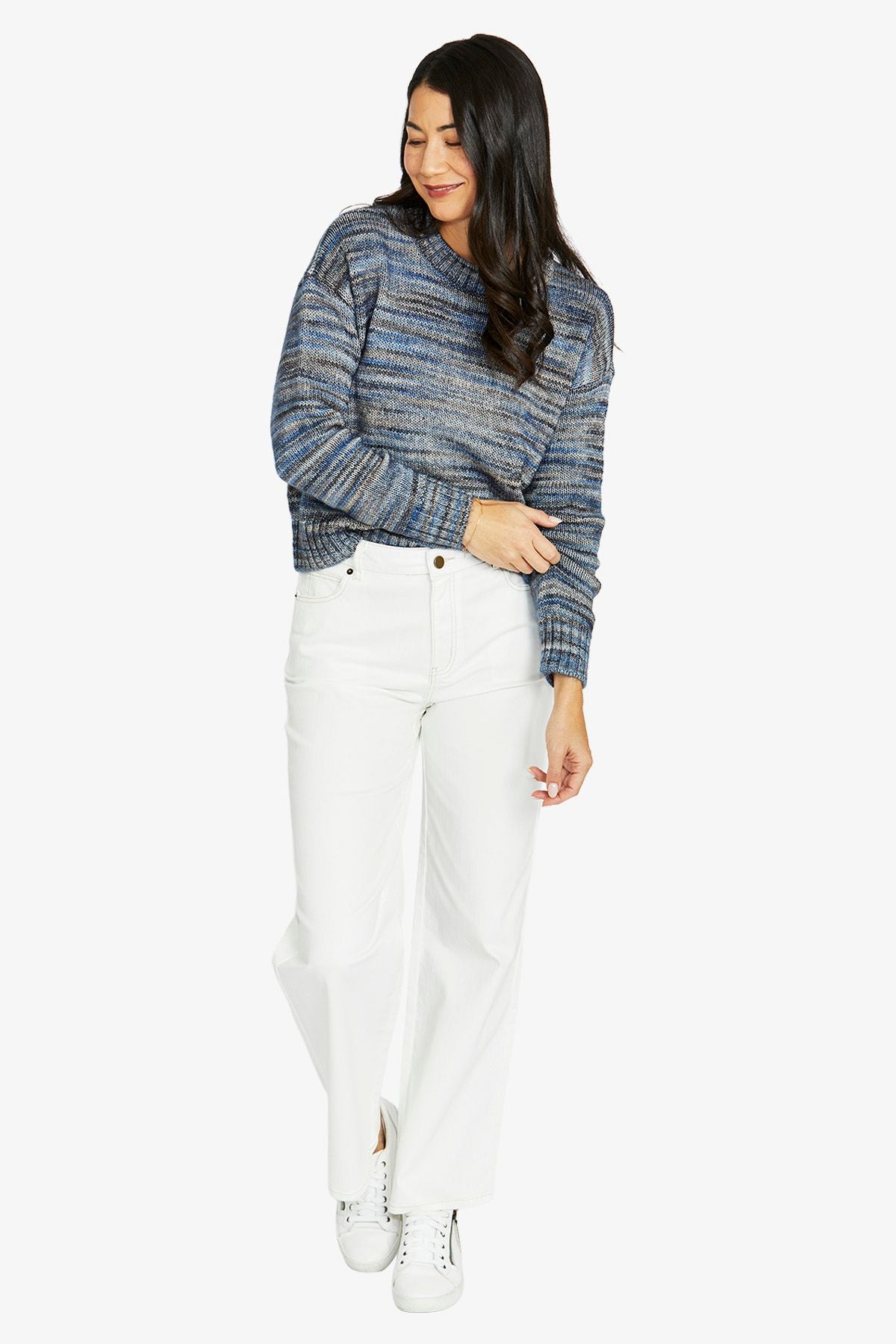 Womens Colour Mix Pullover Blue 60611051a