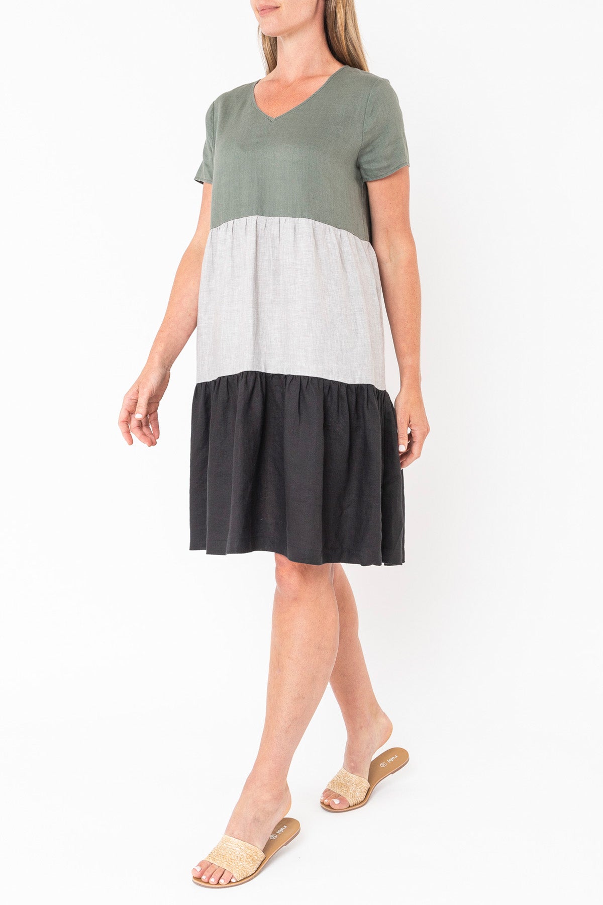 Khaki deals coloured dress