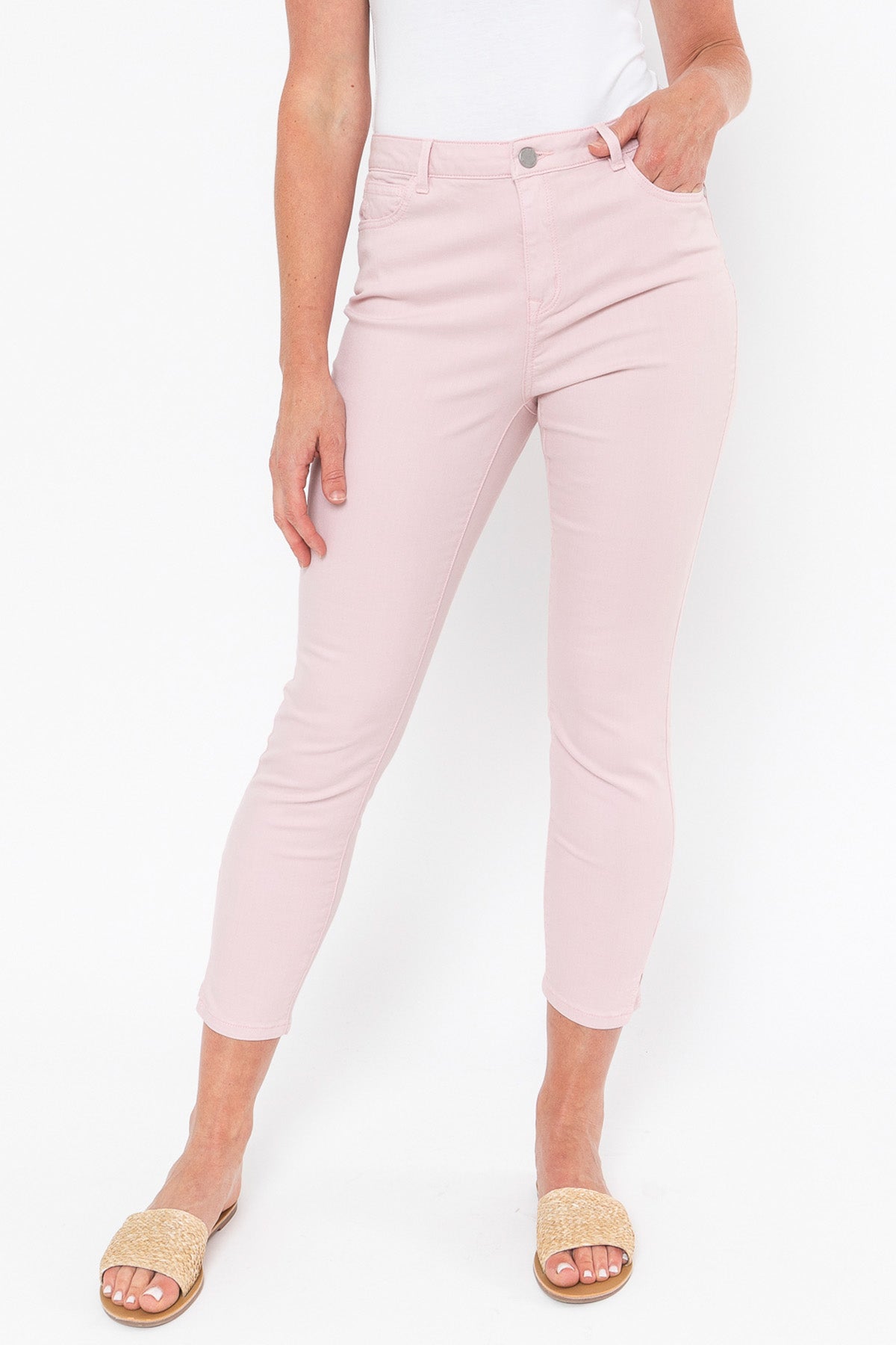 Coloured Denim Jean Ice Pink