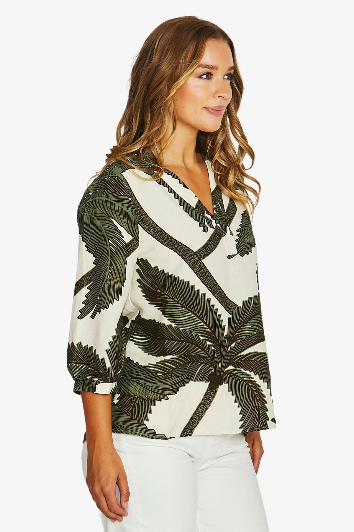 Womens Copacabana V Neck Top Multicolor 616j3135a